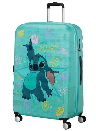 Walizka duża American Tourister Wavebreaker Disney - Stitch flower