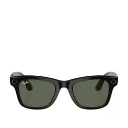 Okulary AR Ray-Ban RW4006 Meta Wayfarer Shiny Black G15 Green