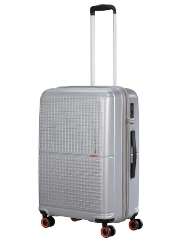 American Tourister Geopop'un orta bavulu-metalik gümüş