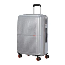 American Tourister Geopop'un orta bavulu-metalik gümüş