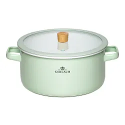 Zestaw garnków GERLACH Natur Enamel Pastelowa zieleń (6 elementów)