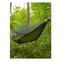 Hamak ENO JungleLink Hammock System - charcoal/evergreen