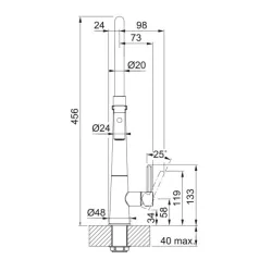 Bateria Franke Icon semi-pro Czarny Mosiądz