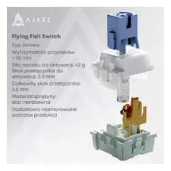 Klawiatura AJAZZ AK820 Pro RGB Hot Swap Flying Fish Switch Czarno-szaro-żółty