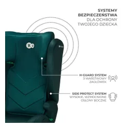 Fotelik samochodowy KINDERKRAFT I-Spark I-Size 2w1 100-150 cm (9-36 kg) Zielony