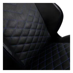 Fotel Noblechairs HERO Black Blue Gamingowy do 150kg Skóra ECO Czarno-niebieski