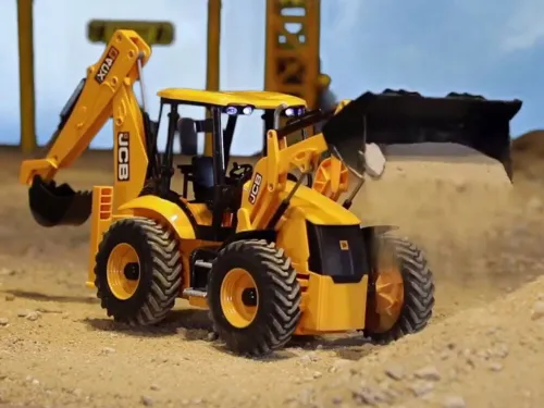Zdalnie sterowany samochód COIL auto RC pilot koparka JCB pojazd metal żółta