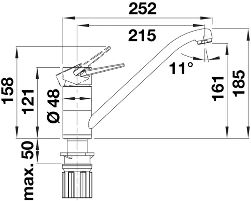 Bateria BLANCO Wega II 526980 Delikatny biały