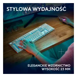 Klawiatura mechaniczna Logitech G915 X Lightspeed Tactile US INTL Biały