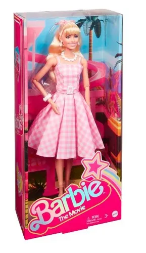 Mattel Lalka filmowa Barbie Margot Robbie jako Barbie w różowej sukience