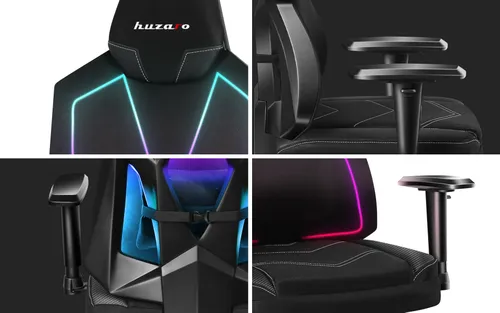 Fotel HUZARO Combat 6.2 RGB Czarny