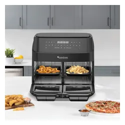 Air Fryer Frytkownica beztłuszczowa TURBOTRONIC TT-DAF7W Czarny z podwójnym koszem