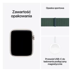 Apple Watch SE 2gen GPS koperta 44mm z aluminium Księżycowa poświata opaska sportowa Górskie jezioro