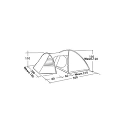 Namiot 3-osobowy Easy Camp Eclipse 300 - rustic green