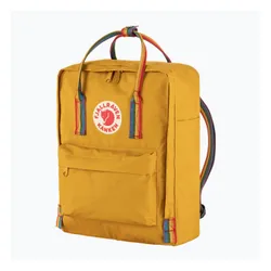 Plecak miejski Fjällräven Kanken Rainbow 16 l ochre/ rainbow pattern