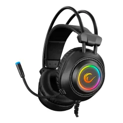 Słuchawki przewodowe z mikrofonem Rampage RM-K19 Raging Plus Nauszne Czarny