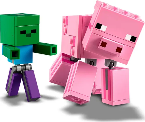 LEGO Minecraft BigFig domuz ve küçük zombi (21157)