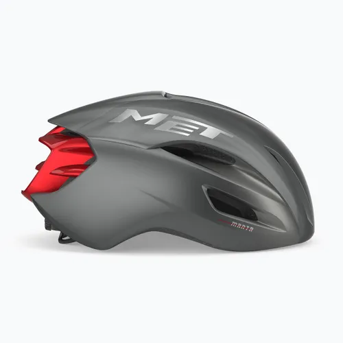 Kask rowerowy MET Manta MIPS dark slate/red matt