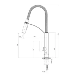 Bateria Deante Gerbera BGB 072M Chrom Mosiądz
