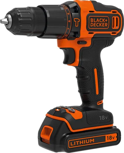 Akülü Matkap Black &amp; Decker BDCHD18BAFC 18 V 2x1.5 Ah pil