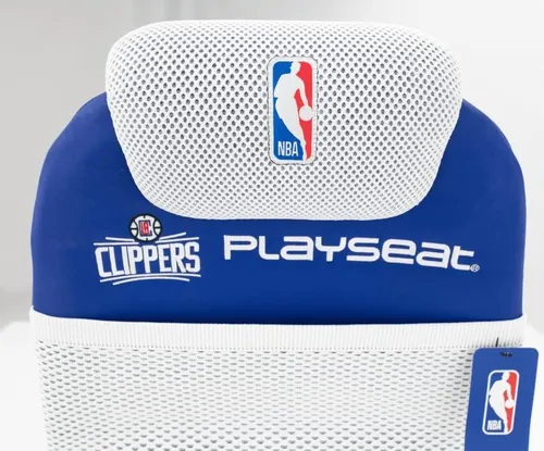 Fotel Playseat Champ NBA-LA Clippers Gamingowy do 122kg Tkanina Niebiesko-biały