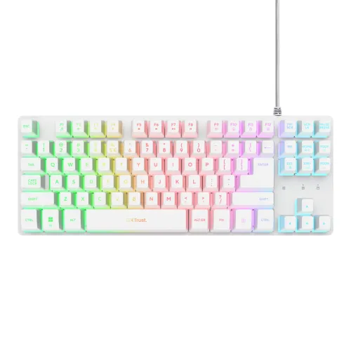 Klawiatura membranowa Trust GXT 833PS Thado TKL z podświetleniem do PS5 Biały