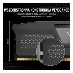 Pamięć RAM Corsair Vengeance DDR5 32GB (2 x 16GB) 6000 CL36 Rev E Memory Kit Black Czarny