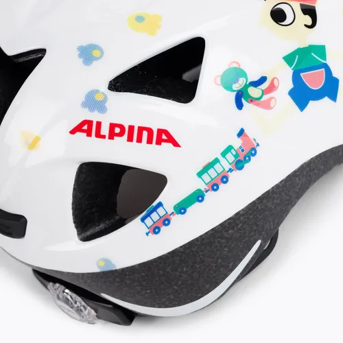 Kask rowerowy dziecięcy Alpina Ximo white bear gloss