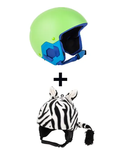 ZESTAW kask narciarski WEDZE + nakładka na kask narciarski  - Rozmiar - S, - ZEBRA