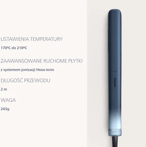 Prostownica PHILIPS BHS956/00 Seria 9000 Aqua SenselQ Granatowy 210 stopni