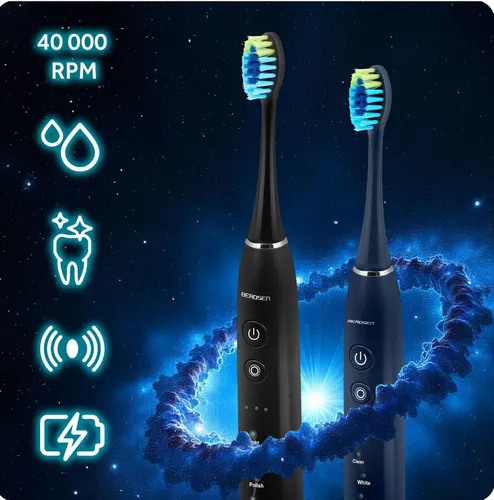 Szczoteczka soniczna BERDSEN Galaxy Duo (2 sztuki) Czarny i Granatowy