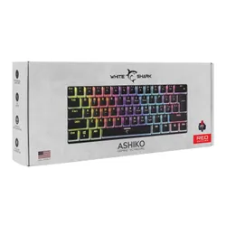Klawiatura gamingowa White Shark Ashiko Red przewodowa mechaniczna podświetlana czarna