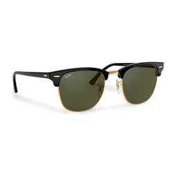 Okulary przeciwsłoneczne Ray-Ban Clubmaster 0RB3016 W0365 Black/Green Classic