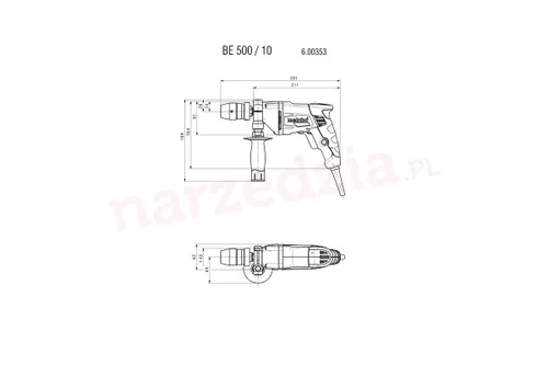 Wiertarka bezudarowa Metabo BE 500/10