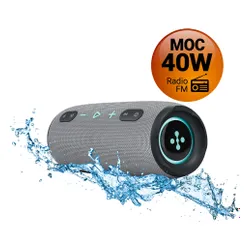 Głośnik mobilny XMUSIC BTS860 Bluetooth, Moc 40W, IP66, Akumulator 5000 mAh,  Radio FM, Szary
