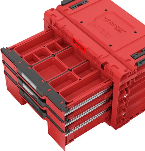 Skrzynka narzędziowa QBRICK System Prime Drawer 3 Toolbox Expert Red Ultra HD