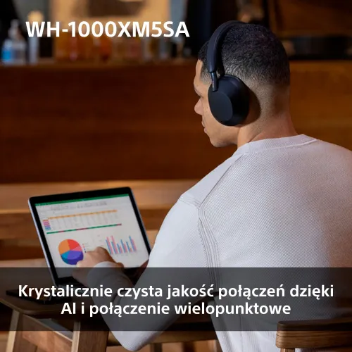 Słuchawki nauszne SONY WH-1000XM5SA ANC Czarny