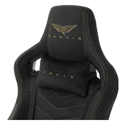 Fotel GAMVIS Elite 2.0 Pro XL Tkanina Czarny (złote elementy)