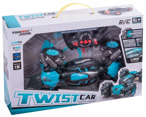 Samochód RC Twister 4x4 sterowany gestami I pilotem 2,4 GHz, terenowy, niebieski lub pomarańczowy