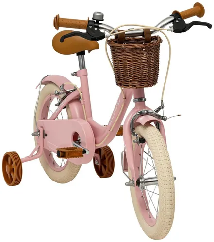 Rower dziecięcy HUFFY Retro Vintage 14 cali dla dziewczynki Pudrowy-róż