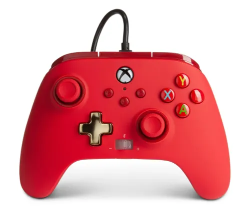 Pad PowerA Enhanced Red do Xbox Series X/S, Xbox One, PC Przewodowy