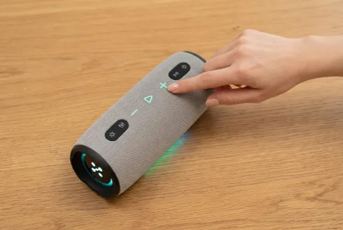 Głośnik mobilny XMUSIC BTS860 Bluetooth, Moc 40W, IP66, Akumulator 5000 mAh,  Radio FM, Szary