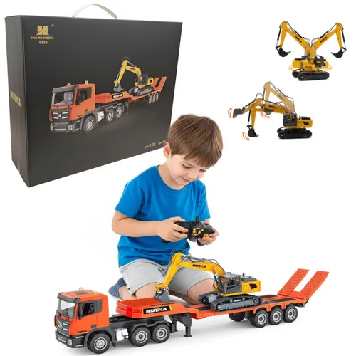 Laweta zdalnie sterowana z koparką COIL skala 1:18