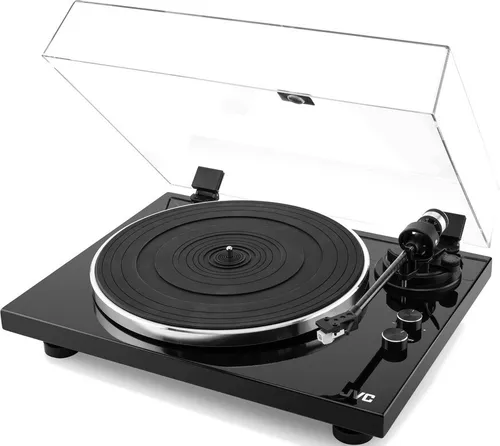 Gramofon JVC AL-E534B Czarny, Manualny, Napęd paskowy, Prędkość odtw. 33 1/3,45 obr./min