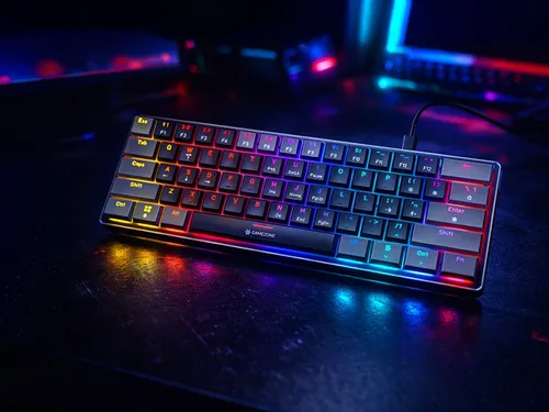 Klawiatura gamingowa Tracer GameZone Keylo 61 przewodowa mechaniczna podświetlana grafitowa
