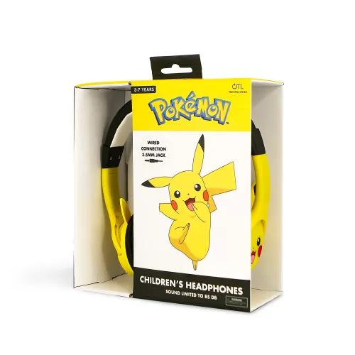 Słuchawki przewodowe z mikrofonem OTL Technologies Pokémon Pikachu Dla dzieci Nauszne Żółto-czarny