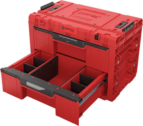 Skrzynka narzędziowa QBRICK System Prime Drawer 2 Toolbox Expert Red Ultra HD Custom