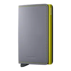 Portfel ochrona RFID Secrid Slimwallet Matte - grey / lime