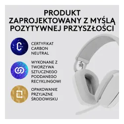 Słuchawki bezprzewodowe z mikrofonem Logitech Zone Vibe 100 Nauszne Biały