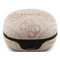 Słuchawki dokanałowe GUESS 4G Classic Metal Logo Różowy